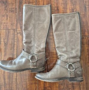 Frye Phillip Harness vintage 90s retro summer festival Mid Calf Leather Size 7